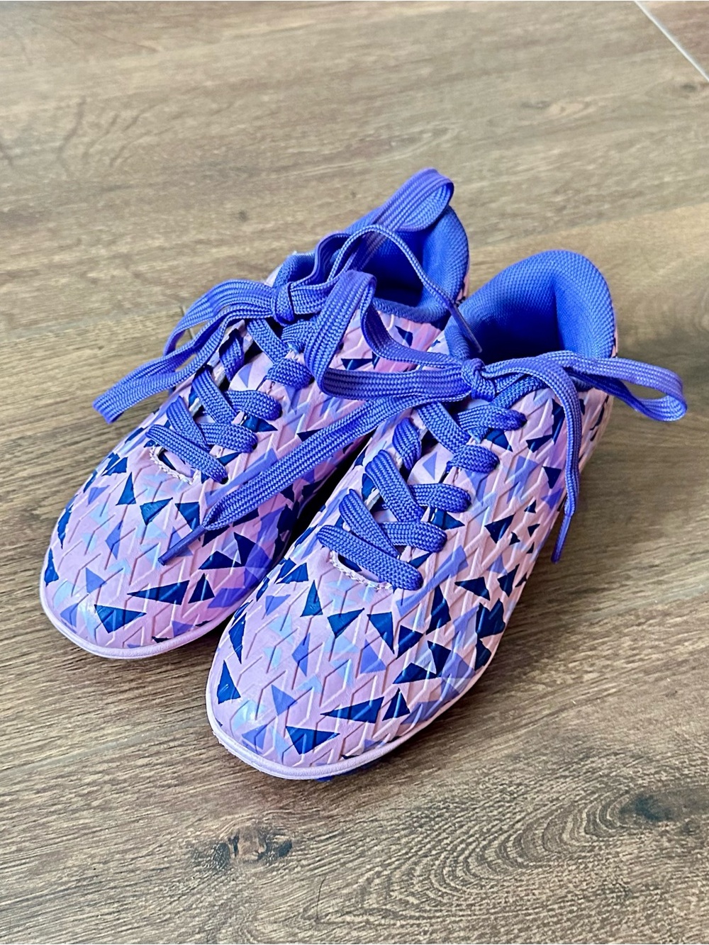 Girl’s Purple and Pink indoor soccer cleats - NEW IN BOX